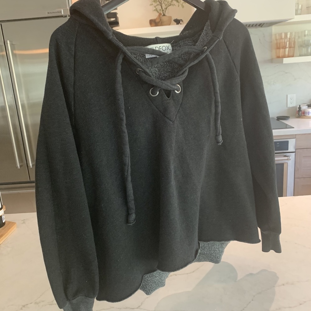WILDFOX Hutton Lace Up Hoodie